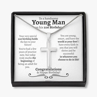 21st Birthday Cross Necklace - Love You This Much